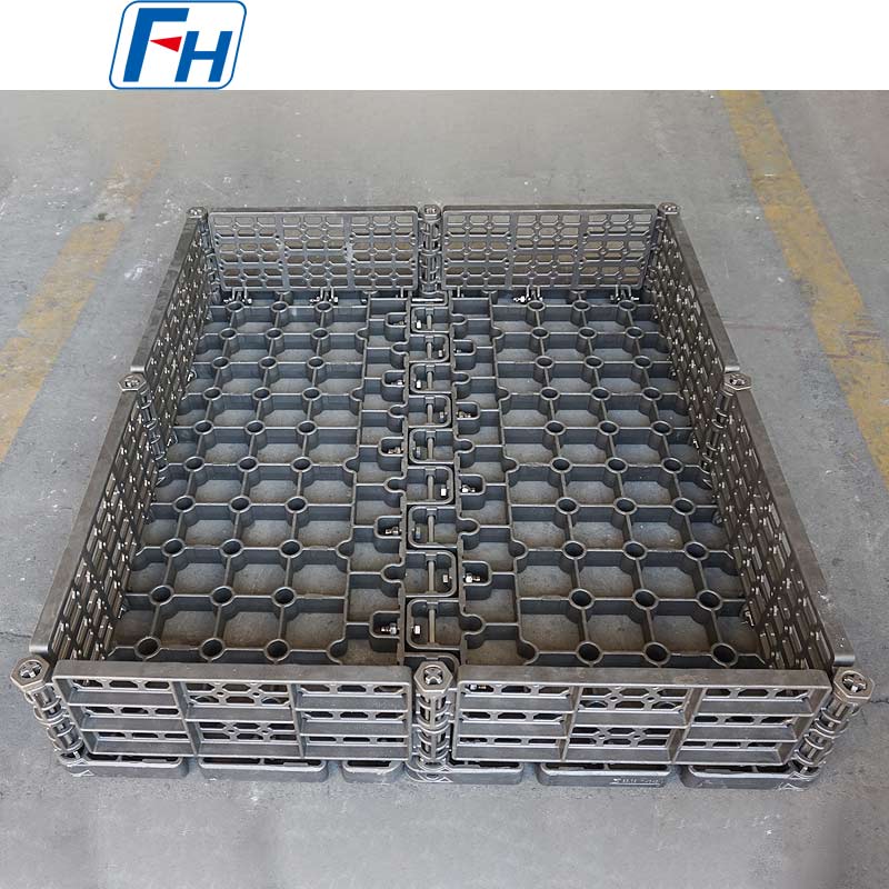 Coș de încărcare cu tratament termic FH® răcit cu ulei pentru cuptor cu vatră cu role