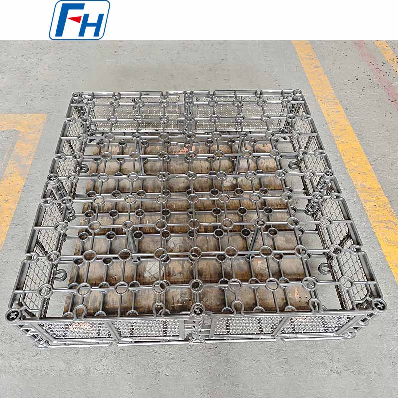 Coș de încărcare cu tratament termic combinat FH® Cr25Ni20 pentru cuptor cu vatră cu role pentru baie de sare