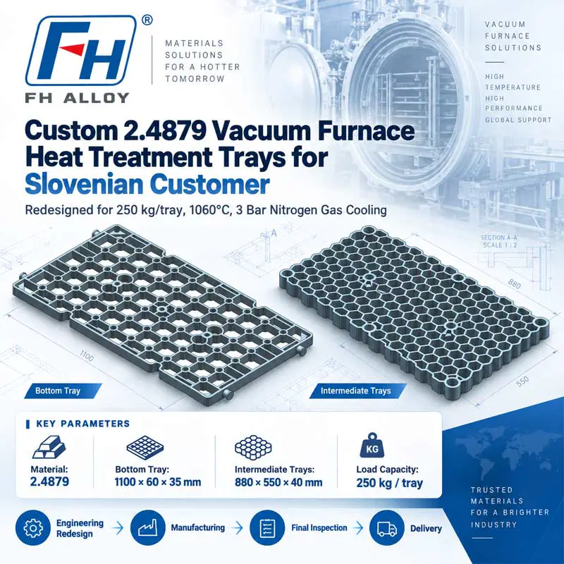 Tavi de cuptor cu vid personalizate 2.4879 pentru client sloven | Aliaj FH®